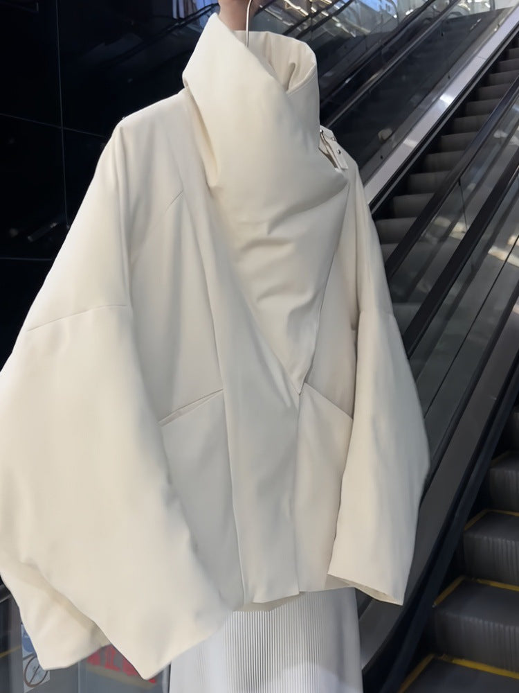 💝💝Contemporary Draped Asymmetric Puffer Jacket