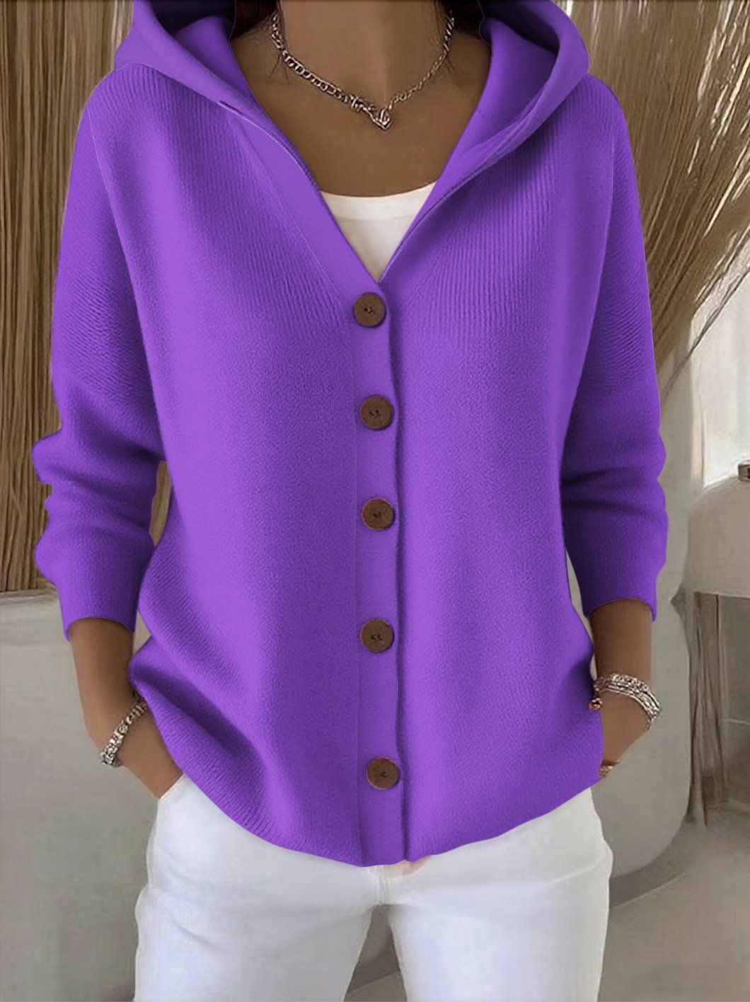💝💝Darienne™ | Hooded Button-Up Knit Cardigan