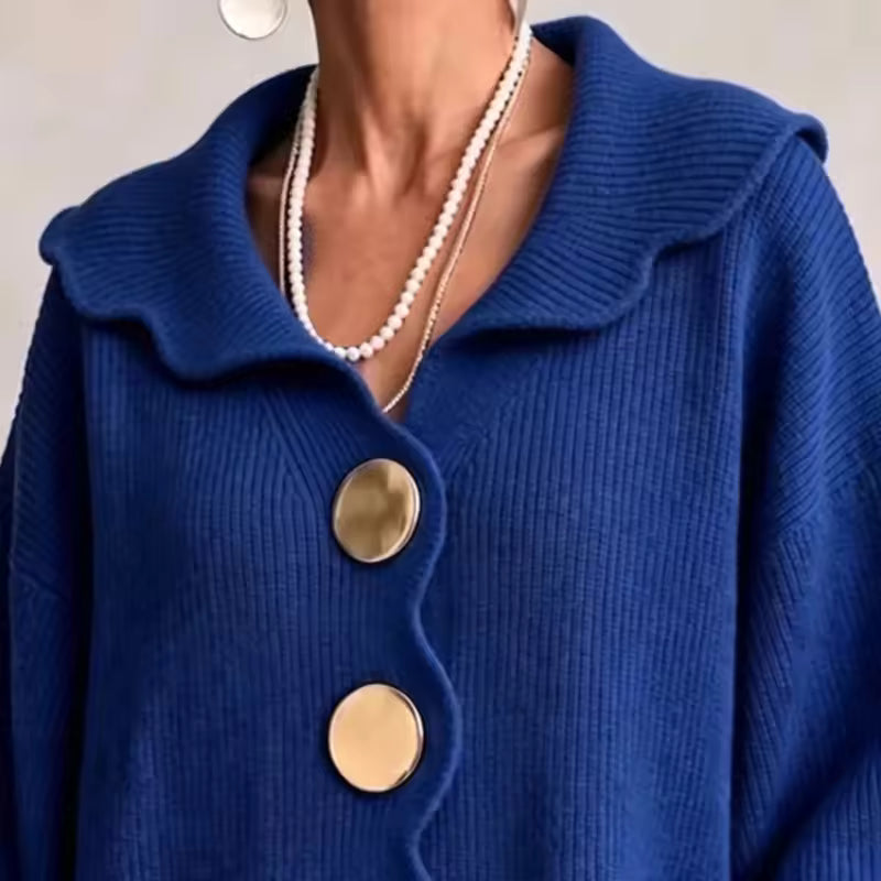 💝💝Elara - Ribbed Knit Button Cardigan
