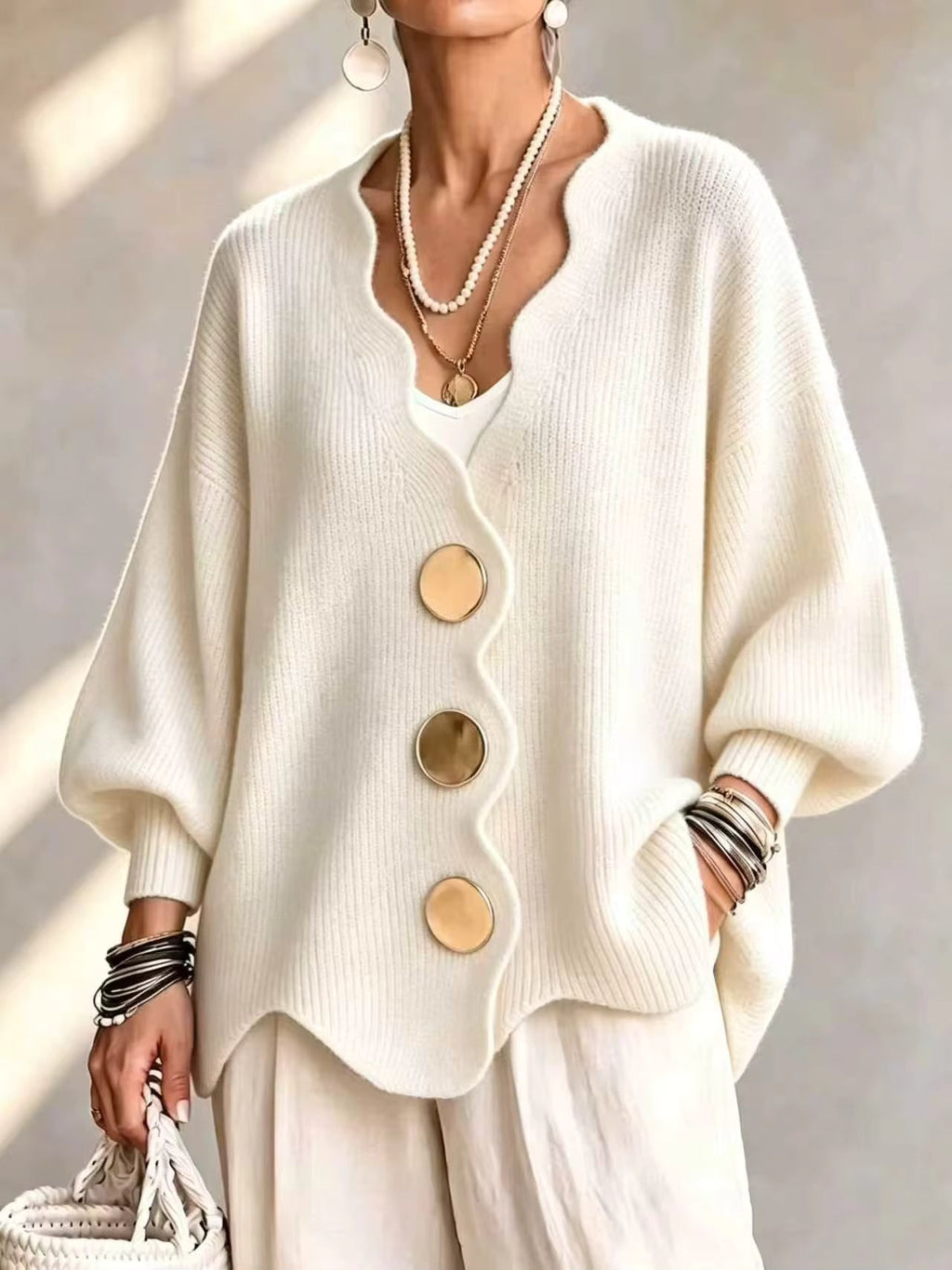 💝💝Madison - Loose Button Knit Cardigan
