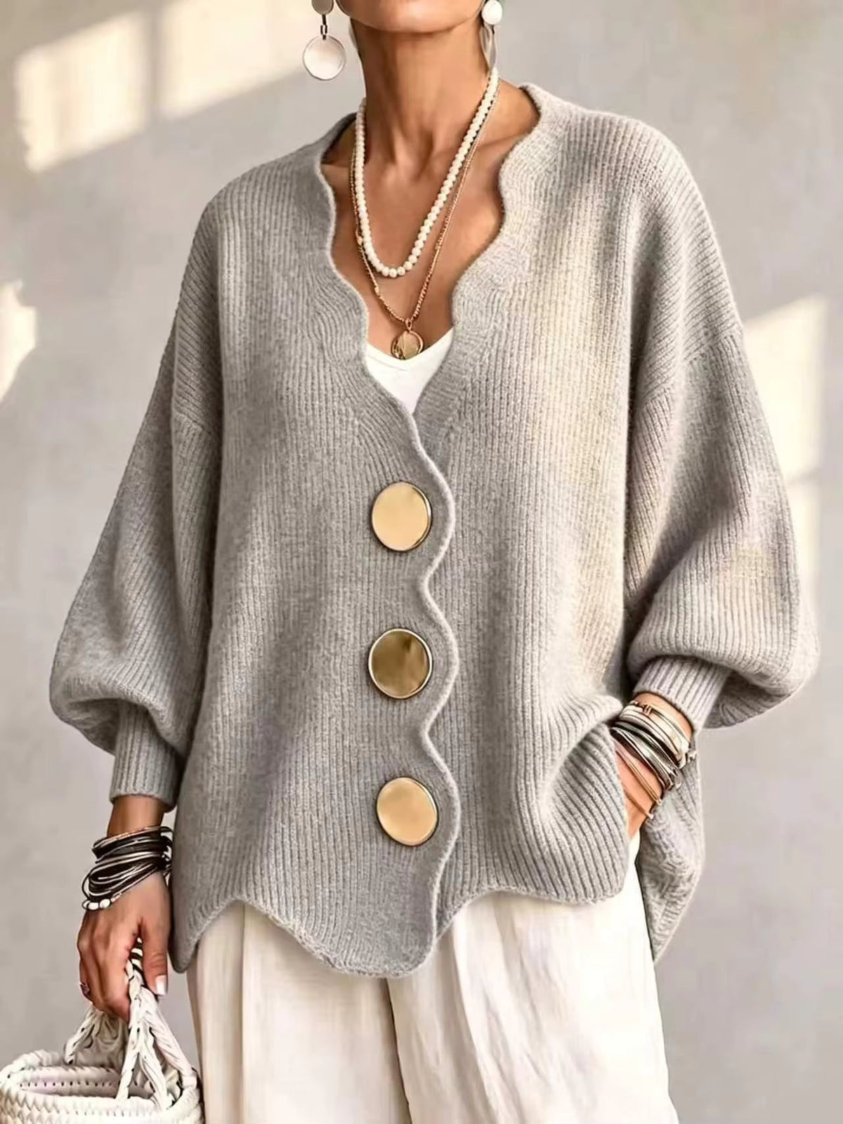 💝💝Madison - Loose Button Knit Cardigan