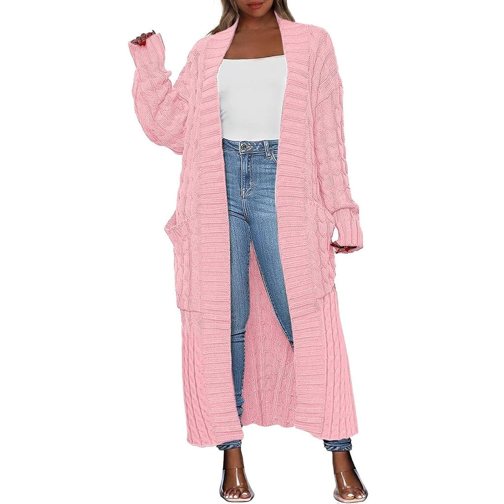 💝💝Women's Long Cardigan 2026 Oversized Coat Long Sleeve Open Cardigan Knitted Extra
