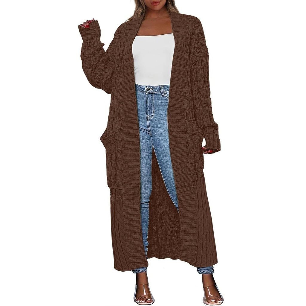 💝💝Women's Long Cardigan 2026 Oversized Coat Long Sleeve Open Cardigan Knitted Extra