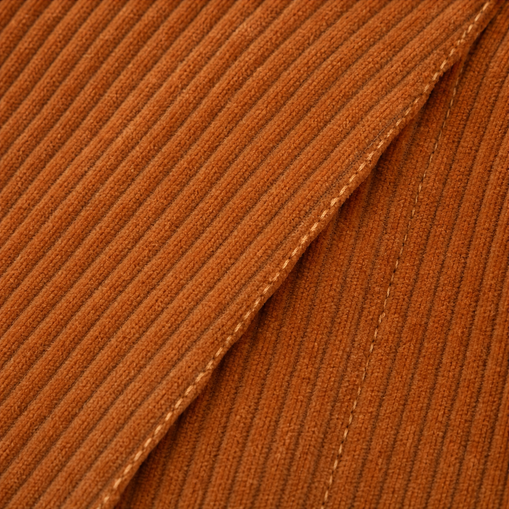 💚Draperie – Asymmetric Button-Wrap Corduroy Top