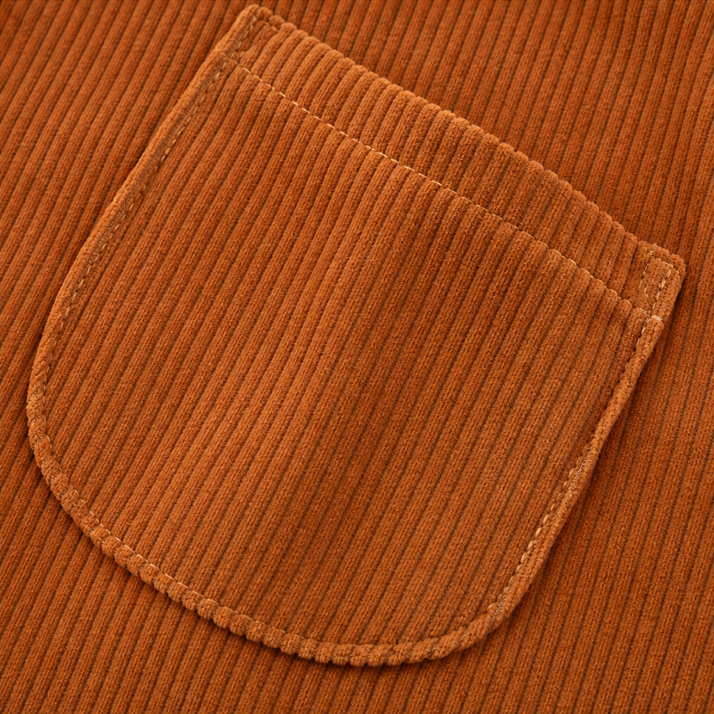 💚Draperie – Asymmetric Button-Wrap Corduroy Top