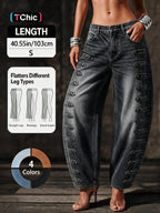 💚Women High Waisted Wide Leg Jeans - Streetwear Denim Trousers for Ladies