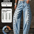 💚Women High Waisted Wide Leg Jeans - Streetwear Denim Trousers for Ladies