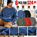 💝💝LAST DAY CLERANCE🔥Men's Fleece Crewneck Sweatshirt - 6 PCS