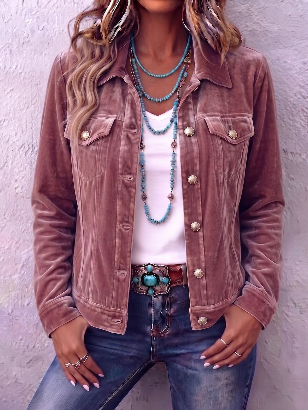 💝💝Boho Vintage-inspired Velvet Jacket