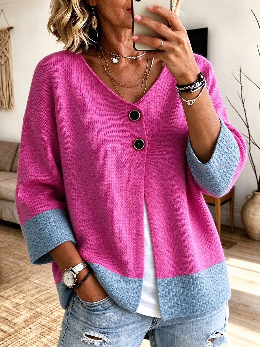 💝💝Color-block Knit Cardigan