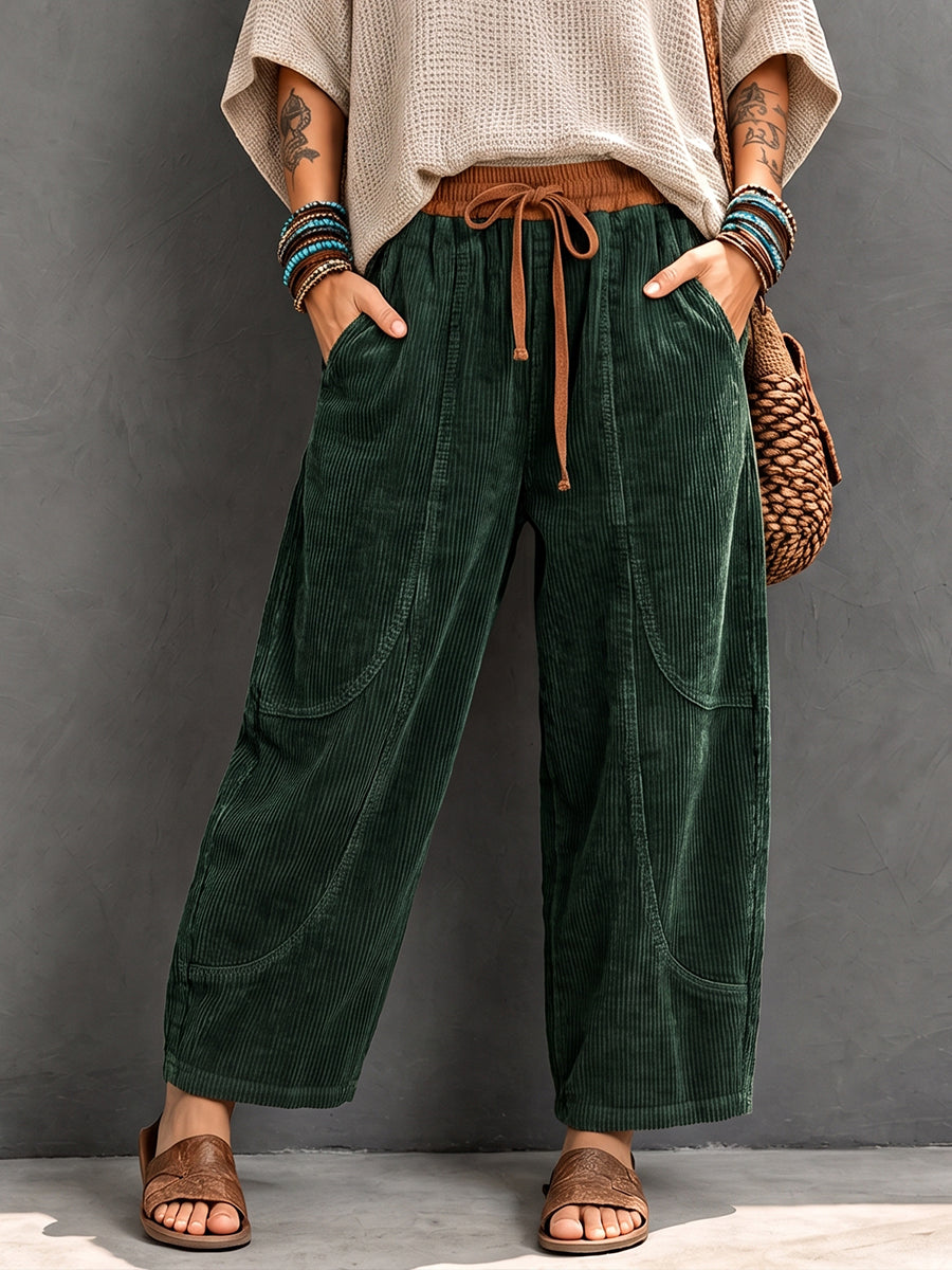 💝💝Casual Corduroy Harem Pants With Elastic Waist