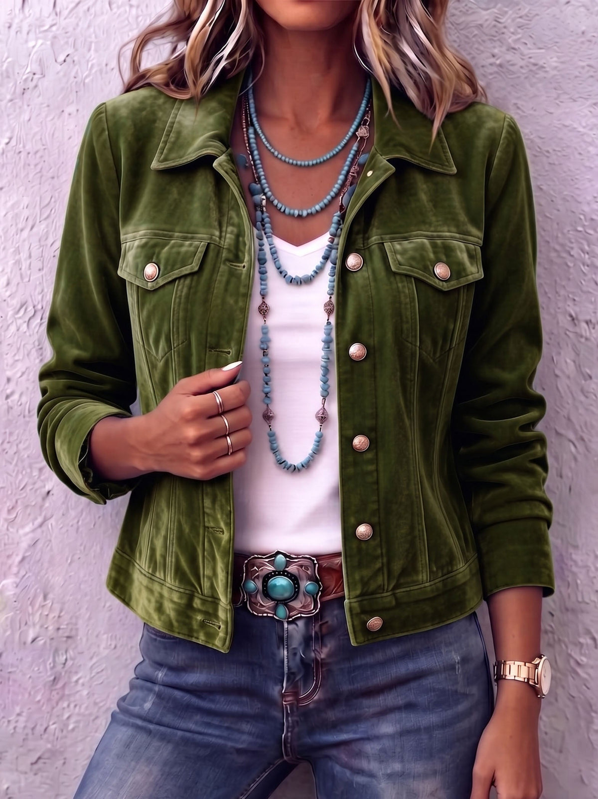 💝💝Boho Vintage-inspired Velvet Jacket