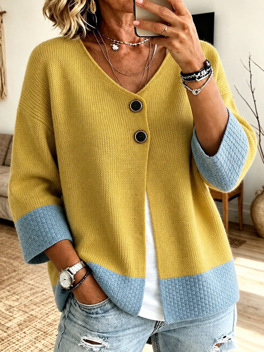 💝💝Color-block Knit Cardigan