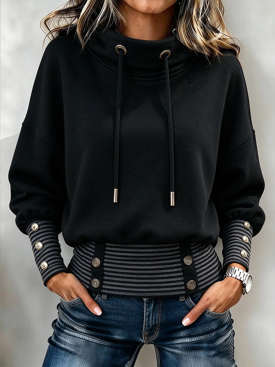 💝💝Casual Stand-collar Drawstring Sweatshirt