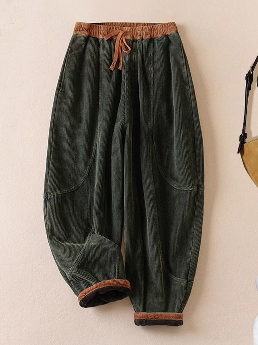 💝💝Casual Corduroy Harem Pants With Elastic Waist