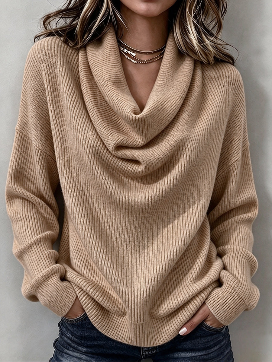 💝💝Cozy Ribbed Knit Top with Layered Collar