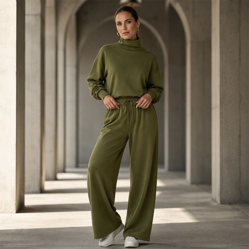 🌿🌿LAST DAY SAVE 49%🔥Women Casual Two-Piece Pants Set – Chic Wide-Leg Two-Piece Outfit For Cosy Everyday Style🤍