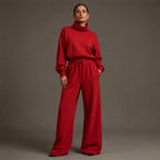 🌿🌿LAST DAY SAVE 49%🔥Women Casual Two-Piece Pants Set – Chic Wide-Leg Two-Piece Outfit For Cosy Everyday Style🤍