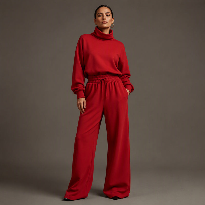 🌿🌿LAST DAY SAVE 49%🔥Women Casual Two-Piece Pants Set – Chic Wide-Leg Two-Piece Outfit For Cosy Everyday Style🤍