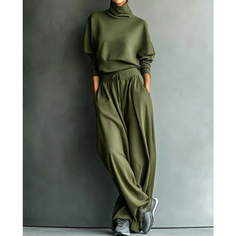 🌿🌿LAST DAY SAVE 49%🔥Women Casual Two-Piece Pants Set – Chic Wide-Leg Two-Piece Outfit For Cosy Everyday Style🤍