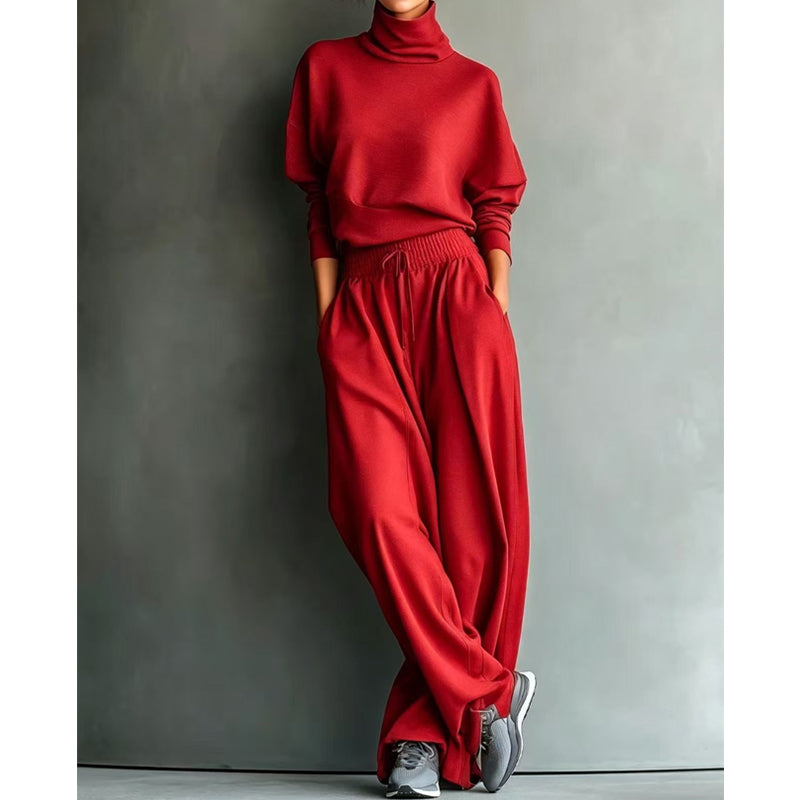 🌿🌿LAST DAY SAVE 49%🔥Women Casual Two-Piece Pants Set – Chic Wide-Leg Two-Piece Outfit For Cosy Everyday Style🤍