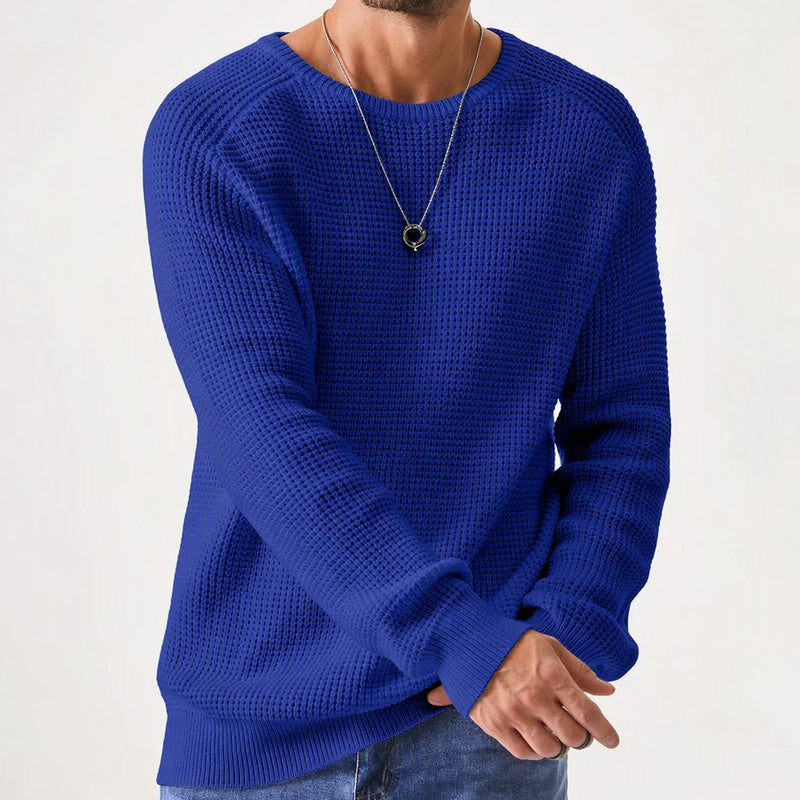 🌿🌿Limited-Time Offer🎁Men's Crewneck Sweater Soft Casual Sweaters Classic Long Sleeve Pullover Sweaters with Ribbing Edge