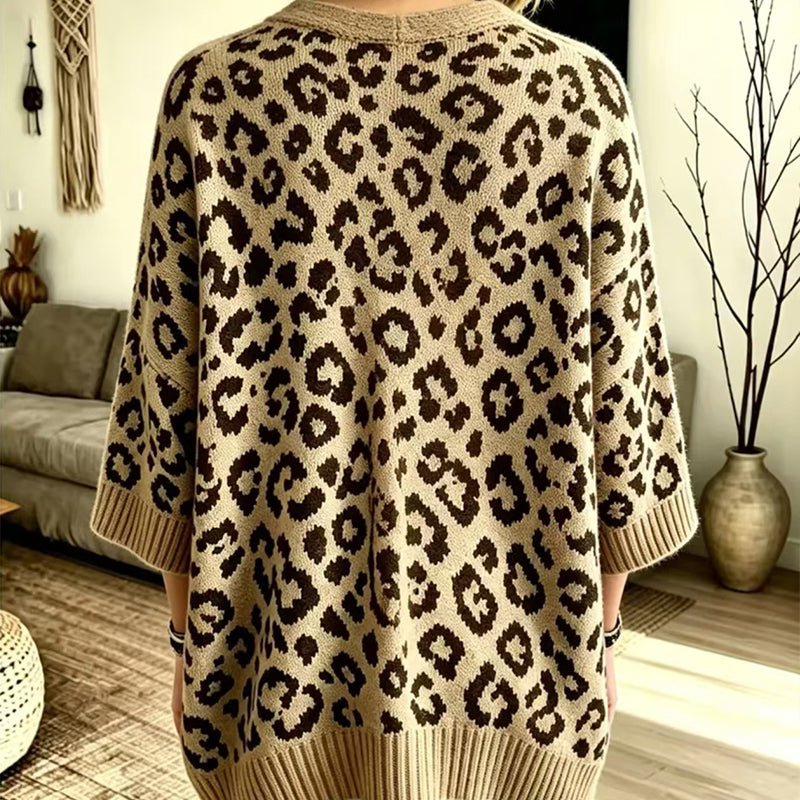 🌿🌿50% OFF🍁HOT SALE🍁Women's Chic Leopard Print Knit Cardigan