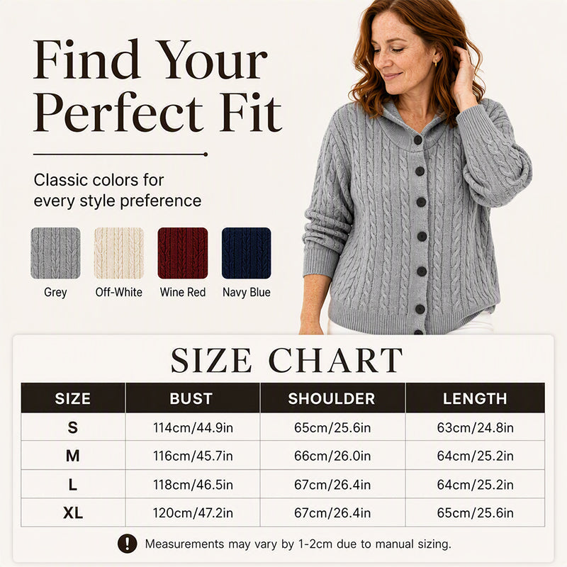 Women's Cable Knit Hooded Cardigan Sweater ✨
