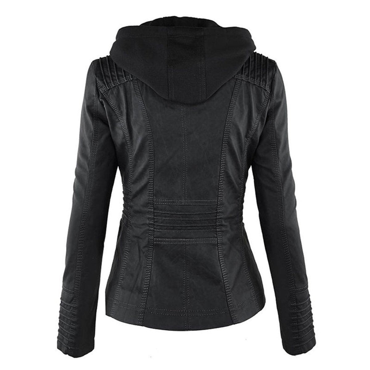 🌿🌿LAST DAY SAVE 49%🔥Lucinda | Hooded Moto Jacket with Removable Hood
