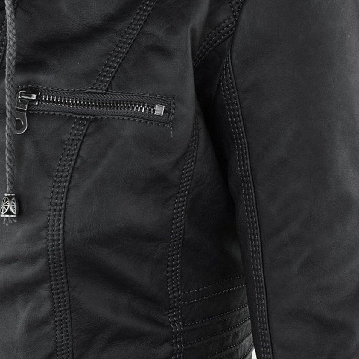 🌿🌿LAST DAY SAVE 49%🔥Lucinda | Hooded Moto Jacket with Removable Hood