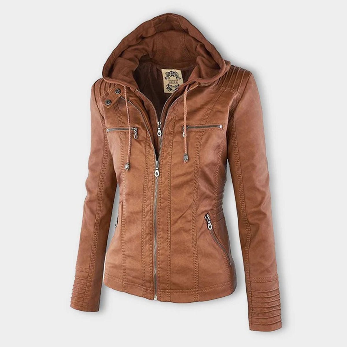 🌿🌿LAST DAY SAVE 49%🔥Lucinda | Hooded Moto Jacket with Removable Hood